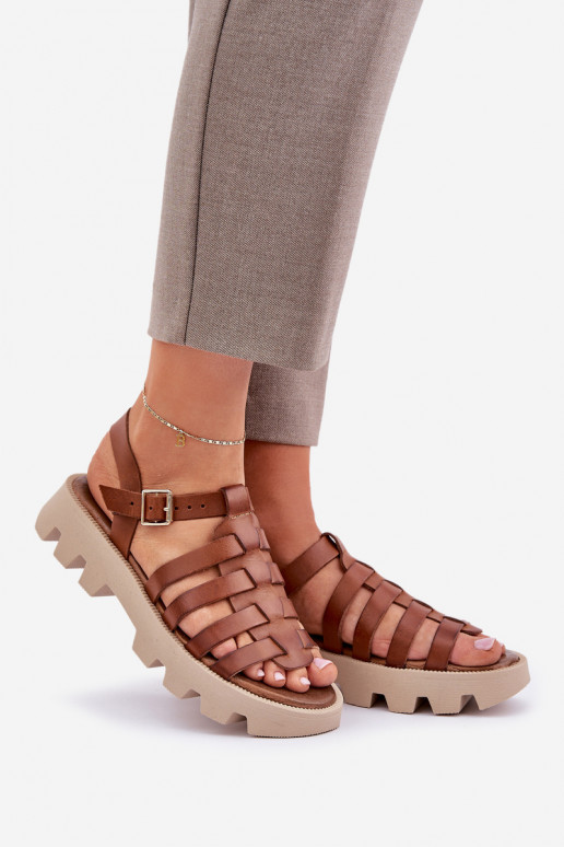 Dámske sandále Dámske Zazoo 3695 Hnedá farba