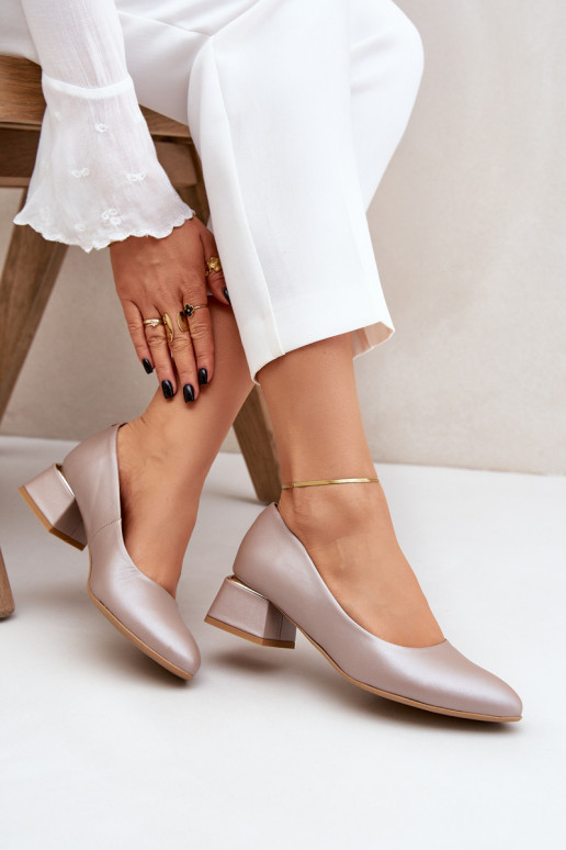 Kožené Topánky LeInski 3118 béžová Kožené Topánky LeInski 3118 béžová