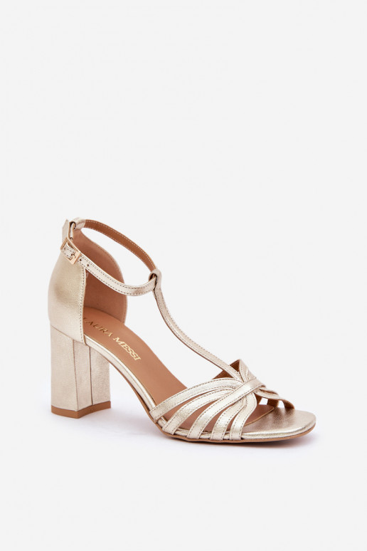 sandáleZapnutéturalnej Skóry s podpätkami Laura Messi 2766 sandáleZapnutéturalnej Skóry s podpätkami Laura Messi 2766