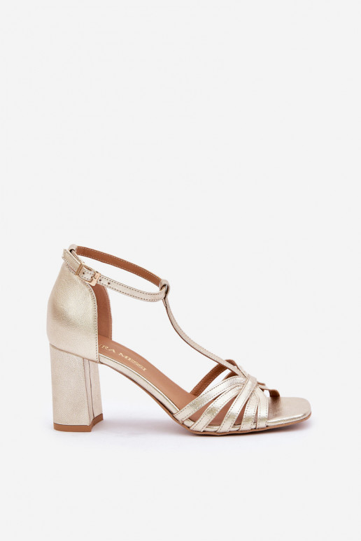 sandáleZapnutéturalnej Skóry s podpätkami Laura Messi 2766 sandáleZapnutéturalnej Skóry s podpätkami Laura Messi 2766