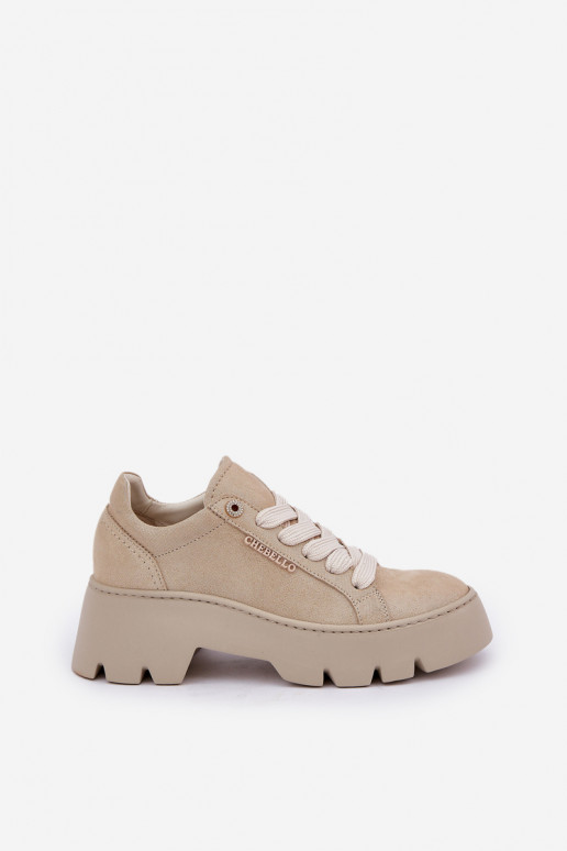 Tenisky model obuvi tenisky s platformou CheBello 4632 zlatej farby