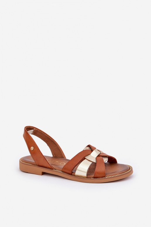 Zazoo 40382 Dámske sandále Kožené Hnedá farba Zazoo 40382 Dámske sandále Kožené Hnedá farba