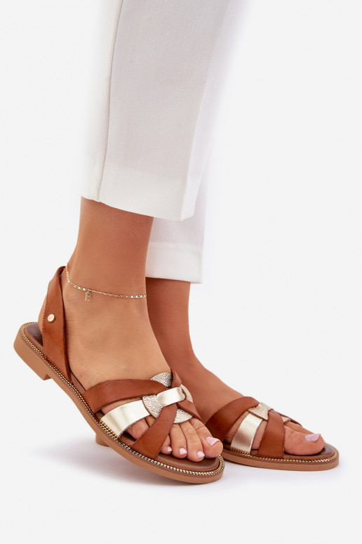 Zazoo 40382 Dámske sandále Kožené Hnedá farba Zazoo 40382 Dámske sandále Kožené Hnedá farba