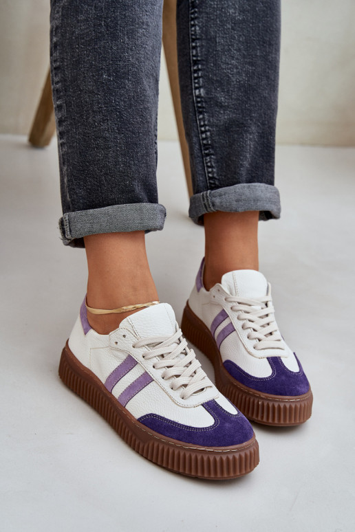 Zazoo N1068S6 Kožené Nízka Tenisky model obuvi Dámske s platformou biela farba Zazoo N1068S6 Kožené Nízka Tenisky model obuvi Dámske s platformou biela farba