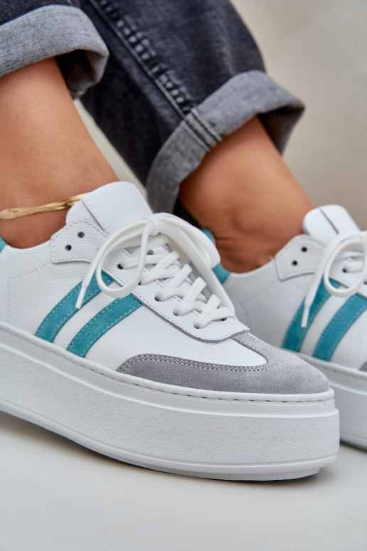 Zazoo N1068S8 Kožené Nízka Tenisky model obuvi Dámske s platformou biela farba Zazoo N1068S8 Kožené Nízka Tenisky model obuvi Dámske s platformou biela farba