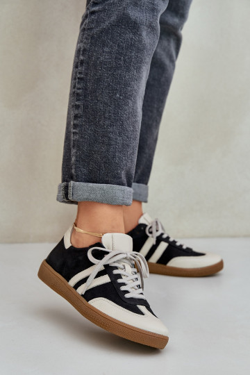 Zazoo N1068 Kožené Nízka Tenisky model obuvi Dámske čierna