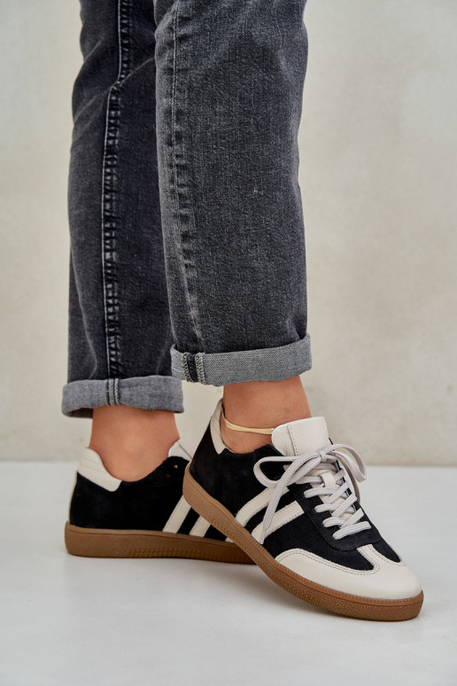 Zazoo N1068 Kožené Nízka Tenisky model obuvi Dámske čierna