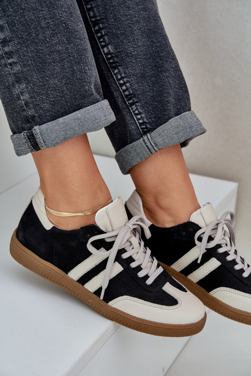 Zazoo N1068 Kožené Nízka Tenisky model obuvi Dámske čierna