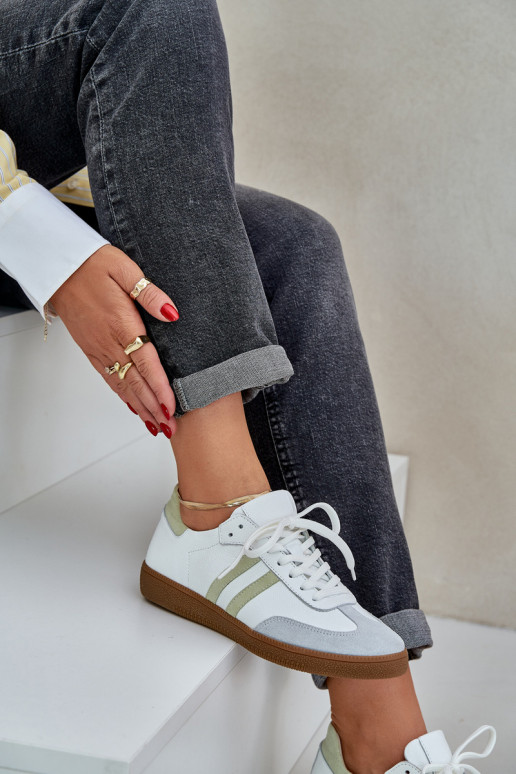 Zazoo N1068 Kožené Nízka Tenisky model obuvi Dámske biela farba Zazoo N1068 Kožené Nízka Tenisky model obuvi Dámske biela farba