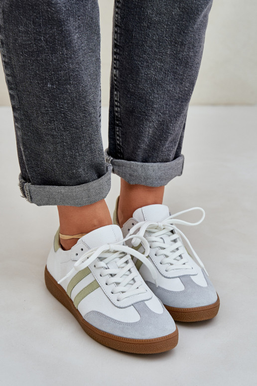 Zazoo N1068 Kožené Nízka Tenisky model obuvi Dámske biela farba Zazoo N1068 Kožené Nízka Tenisky model obuvi Dámske biela farba