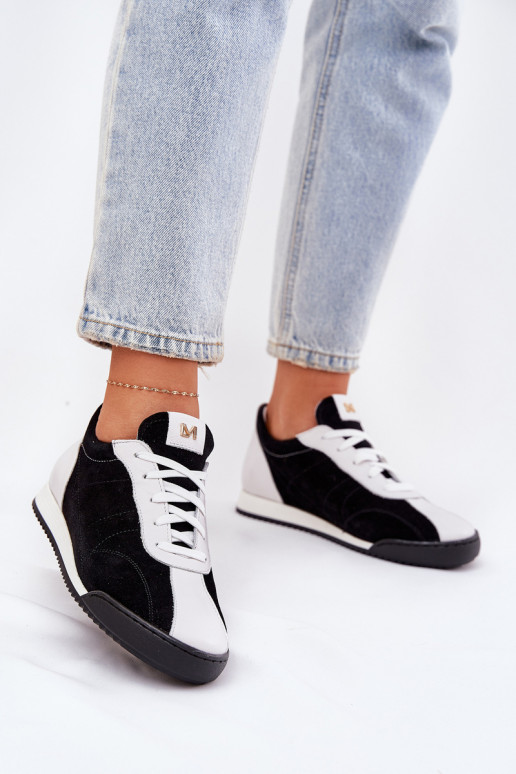 Kožené tenisky Dámske Laura Messi 2935 čierna Kožené tenisky Dámske Laura Messi 2935 čierna