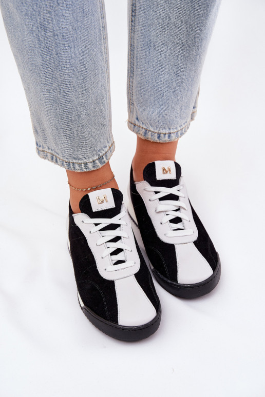 Kožené tenisky Dámske Laura Messi 2935 čierna Kožené tenisky Dámske Laura Messi 2935 čierna