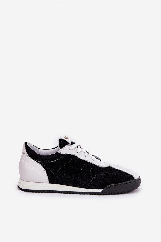 Kožené tenisky Dámske Laura Messi 2935 čierna Kožené tenisky Dámske Laura Messi 2935 čierna