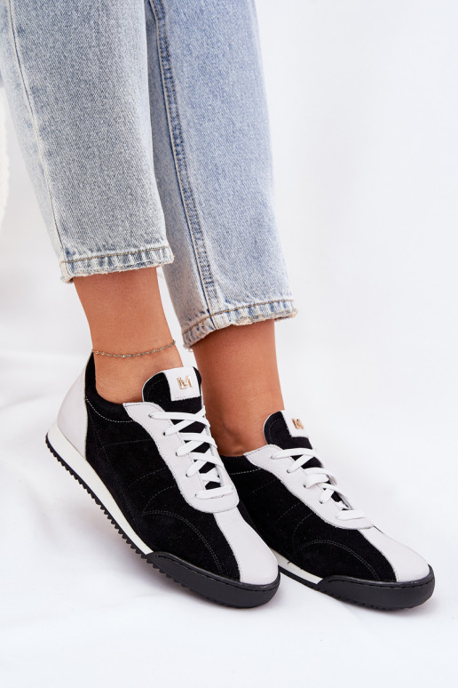 Kožené tenisky Dámske Laura Messi 2935 čierna Kožené tenisky Dámske Laura Messi 2935 čierna