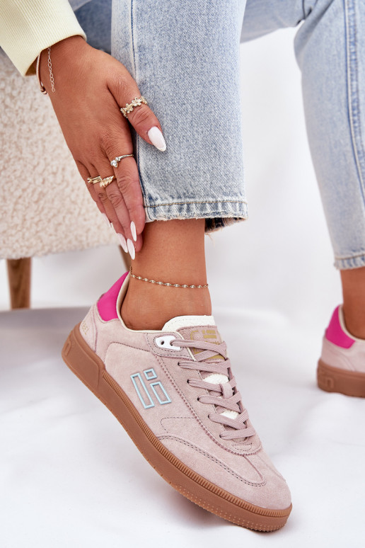 zo semišu tenisky Tenisky model obuvi Dámske D.Franklin DFSH387005 Ružová