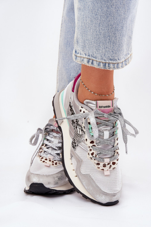 Tenisky model obuvi tenisky Dámske D.Franklin DFSH378006 strieborná farba Tenisky model obuvi tenisky Dámske D.Franklin DFSH378006 strieborná farba