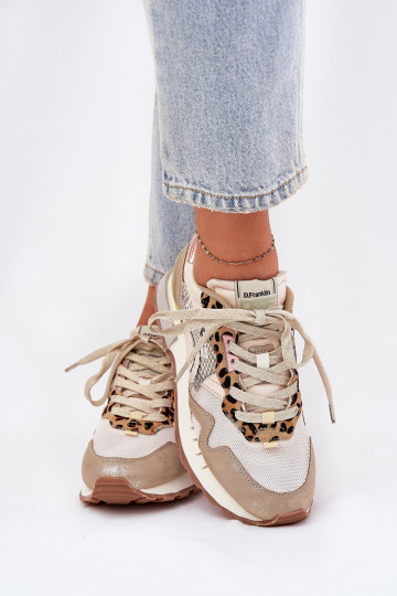 Dámske športové topánky "Sneakers" D.Franklin DFSH378006 zlatej farby 2