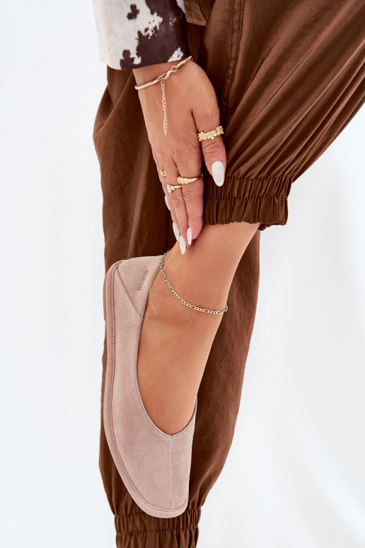 Semišové balerínky Dámske Big Star RR274081 Ružová