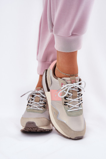 zo semišu Tenisky model obuvi Dámske Big Star RR274243 HI-POLY SYSTEM sivá-Ružová 2