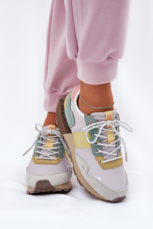 zo semišu Tenisky model obuvi Dámske Big Star RR274244 HI-POLY SYSTEM sivá-žltá zo semišu Tenisky model obuvi Dámske Big Star RR274244 HI-POLY SYSTEM sivá-žltá