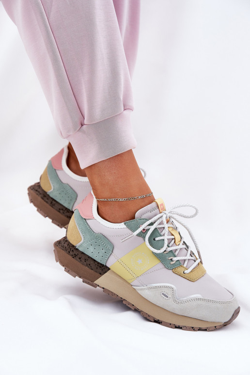 zo semišu Tenisky model obuvi Dámske Big Star RR274244 HI-POLY SYSTEM sivá-žltá zo semišu Tenisky model obuvi Dámske Big Star RR274244 HI-POLY SYSTEM sivá-žltá