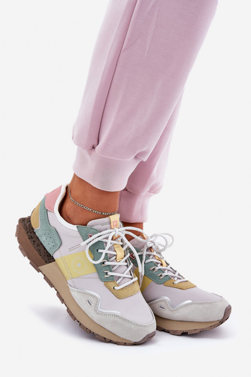 zo semišu Tenisky model obuvi Dámske Big Star RR274244 HI-POLY SYSTEM sivá-žltá zo semišu Tenisky model obuvi Dámske Big Star RR274244 HI-POLY SYSTEM sivá-žltá