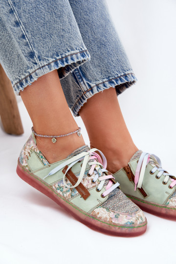 Kožené topánky Dámske Máciejka 06791-09 svetlo zelená