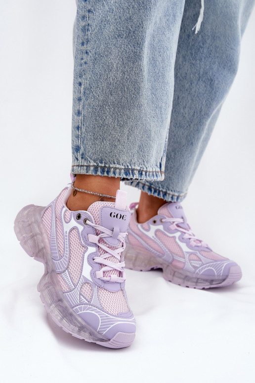 Kožené Tenisky model obuvi Dámske GOE RR2N4081 Fialová Kožené Tenisky model obuvi Dámske GOE RR2N4081 Fialová