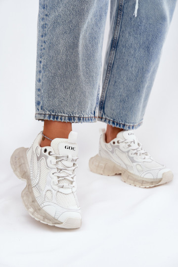 Kožené Tenisky model obuvi Dámske GOE RR2N4083 béžová