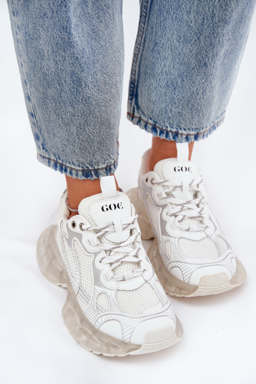 Kožené Tenisky model obuvi Dámske GOE RR2N4083 béžová Kožené Tenisky model obuvi Dámske GOE RR2N4083 béžová