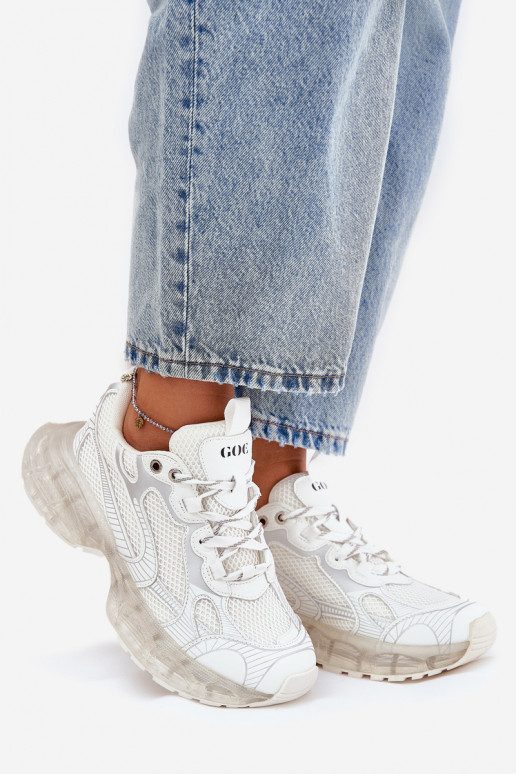 Kožené Tenisky model obuvi Dámske GOE RR2N4083 béžová Kožené Tenisky model obuvi Dámske GOE RR2N4083 béžová