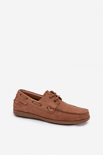 Kožené Mokasíny pánske Big Star RR174162 Hnedá farba