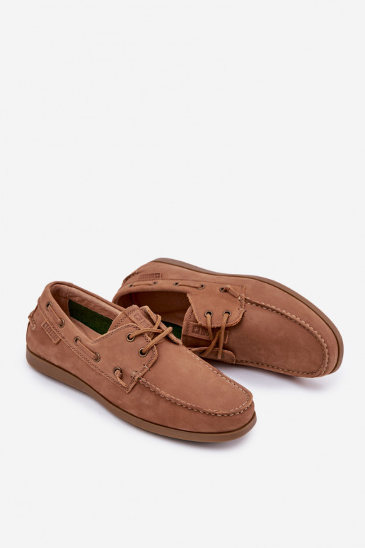 Kožené Mokasíny pánske Big Star RR174162 Hnedá farba