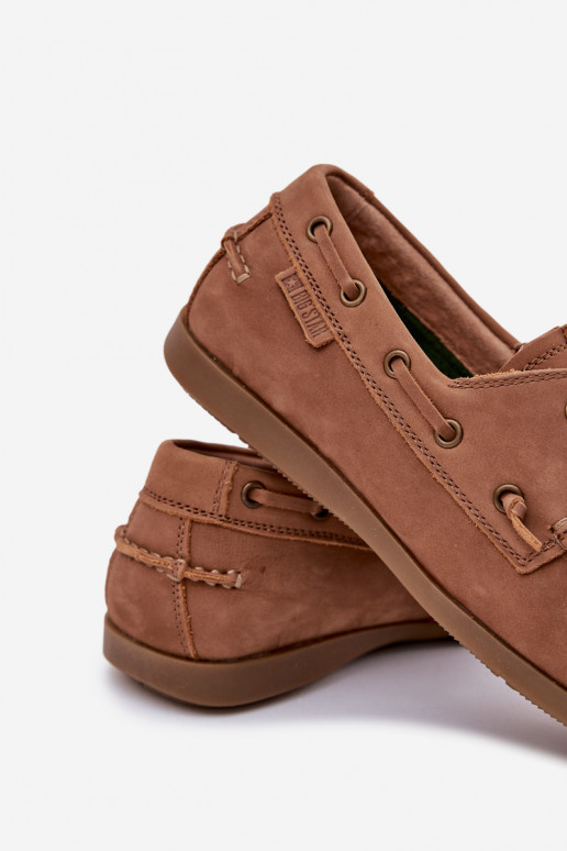 Kožené Mokasíny pánske Big Star RR174162 Hnedá farba