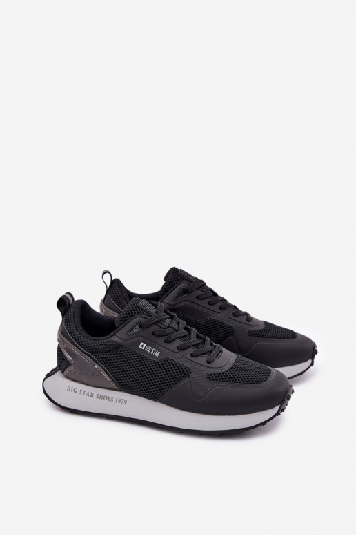 Tenisky model obuvi pánske s platformou Big Star RR174361 Hi-Poly System čierna Tenisky model obuvi pánske s platformou Big Star RR174361 Hi-Poly System čierna