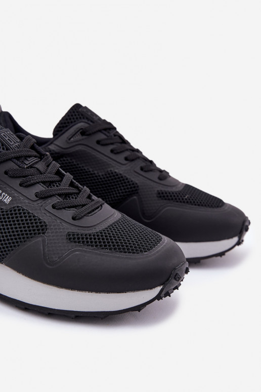 Tenisky model obuvi pánske s platformou Big Star RR174361 Hi-Poly System čierna Tenisky model obuvi pánske s platformou Big Star RR174361 Hi-Poly System čierna