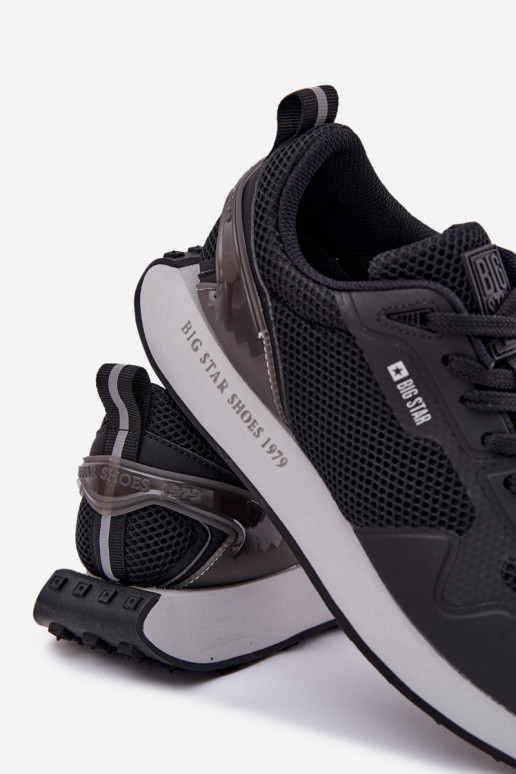 Tenisky model obuvi pánske s platformou Big Star RR174361 Hi-Poly System čierna Tenisky model obuvi pánske s platformou Big Star RR174361 Hi-Poly System čierna