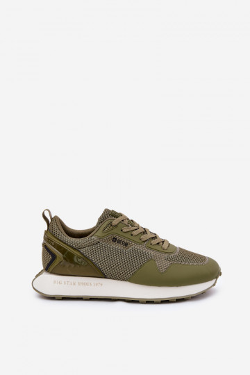 Tenisky model obuvi pánske s platformou Big Star RR174360 Hi-Poly System khaki farby 2