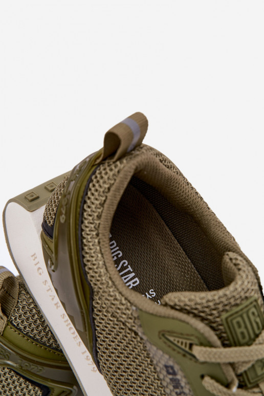 Tenisky model obuvi pánske s platformou Big Star RR174360 Hi-Poly System khaki farby Tenisky model obuvi pánske s platformou Big Star RR174360 Hi-Poly System khaki farby