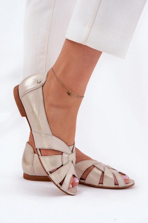 BalerínkyOdkrytymi Palcami Máciejka 06908-25/001-1 zlatej farby Przecierany BalerínkyOdkrytymi Palcami Máciejka 06908-25/001-1 zlatej farby Przecierany