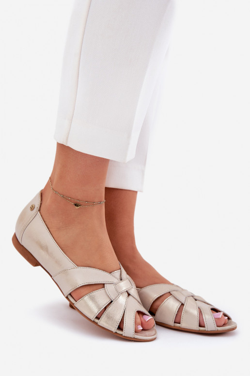 BalerínkyOdkrytymi Palcami Máciejka 06908-25/001-1 zlatej farby Przecierany BalerínkyOdkrytymi Palcami Máciejka 06908-25/001-1 zlatej farby Przecierany