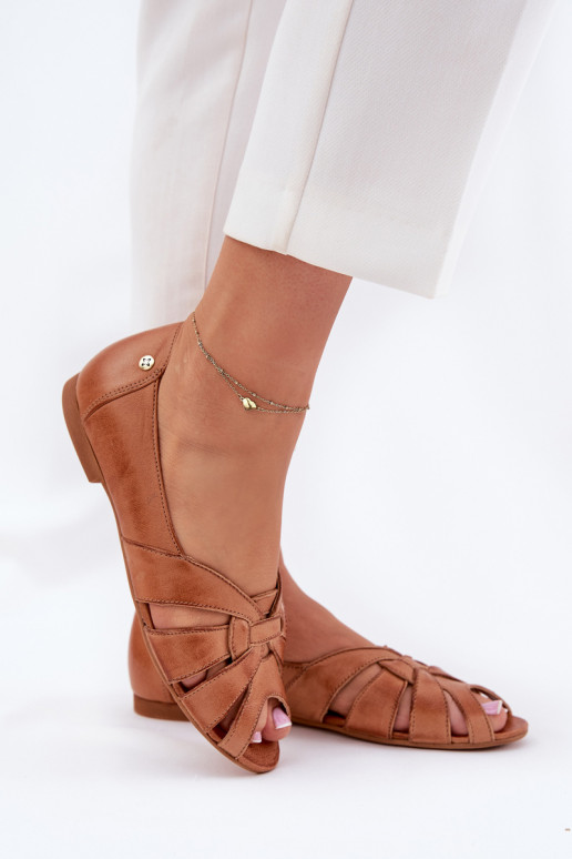 BalerínkyOdkrytymi Palcami Máciejka 06908-29/001-1 Hnedá farba BalerínkyOdkrytymi Palcami Máciejka 06908-29/001-1 Hnedá farba