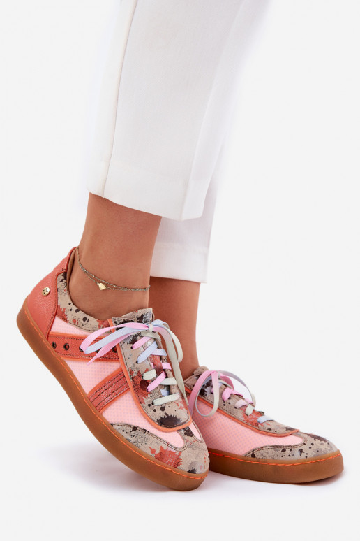 Kožené Tenisky model obuvi Dámske Máciejka 06840-18 oranžová