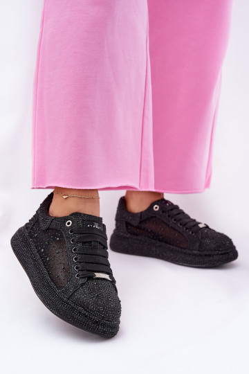 Zdobené Tenisky model obuvi s platformou GOE NN2N4021 čierna 2