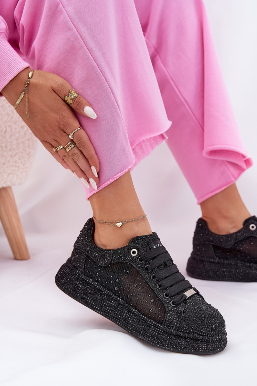 Zdobené Tenisky model obuvi s platformou GOE NN2N4021 čierna