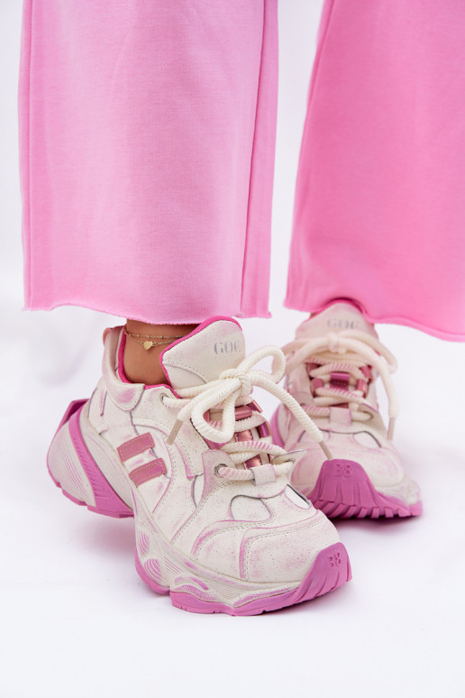 Kožené Tenisky model obuvi Dámske GOE RR2N4038 Ružová Kožené Tenisky model obuvi Dámske GOE RR2N4038 Ružová