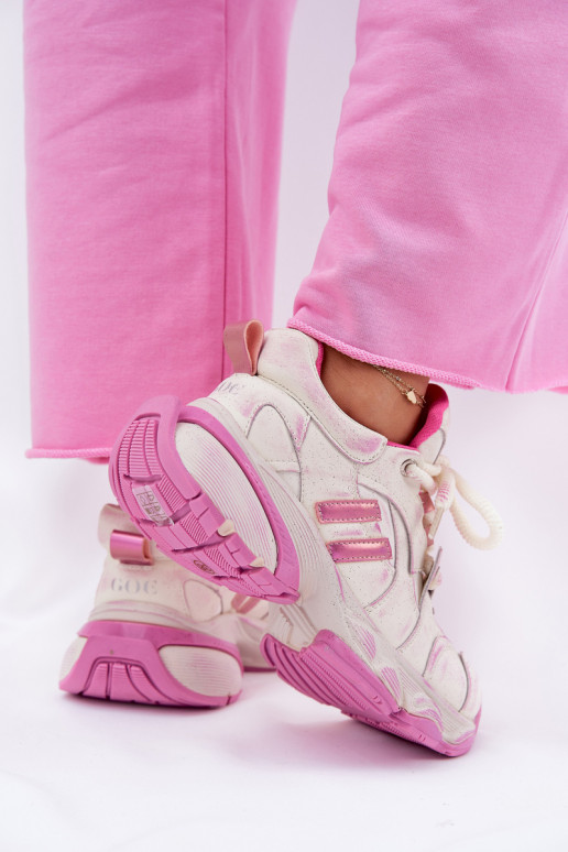 Kožené Tenisky model obuvi Dámske GOE RR2N4038 Ružová Kožené Tenisky model obuvi Dámske GOE RR2N4038 Ružová