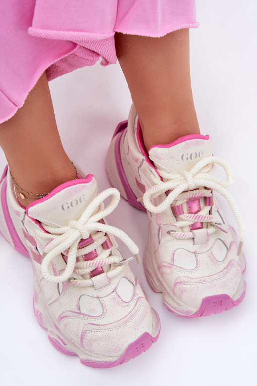 Kožené Tenisky model obuvi Dámske GOE RR2N4038 Ružová Kožené Tenisky model obuvi Dámske GOE RR2N4038 Ružová