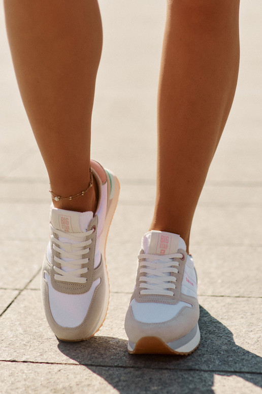 zo semišu Tenisky model obuvi Dámske Big Star RR274A047 HI-POLY SYSTEM béžová-biela farba zo semišu Tenisky model obuvi Dámske Big Star RR274A047 HI-POLY SYSTEM béžová-biela farba