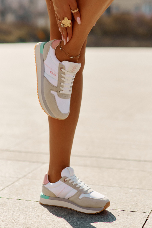 zo semišu Tenisky model obuvi Dámske Big Star RR274A047 HI-POLY SYSTEM béžová-biela farba zo semišu Tenisky model obuvi Dámske Big Star RR274A047 HI-POLY SYSTEM béžová-biela farba